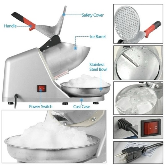 Zenchef Electric Ice Crusher Shaver Snow Cone Maker Machine 300W New in Box